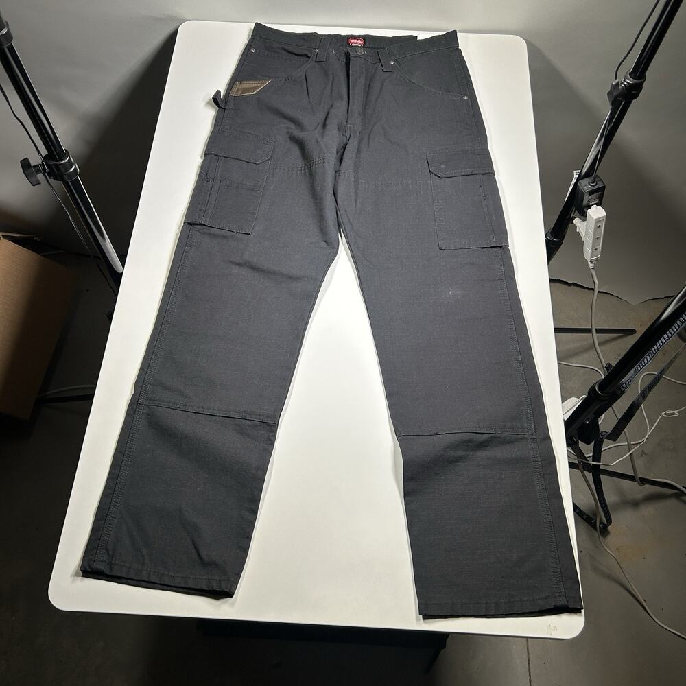 Wrangler Workwear Ranger Cargo Pants Men’s 32x34 Relaxed Fit Black NWT